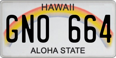 HI license plate GNO664