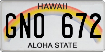 HI license plate GNO672