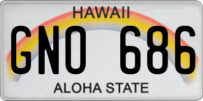 HI license plate GNO686