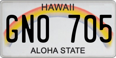 HI license plate GNO705