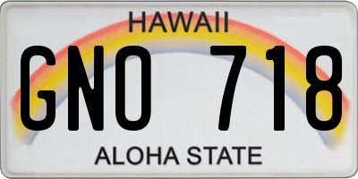HI license plate GNO718