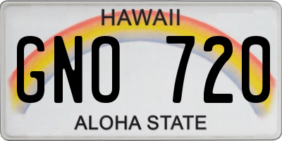 HI license plate GNO720