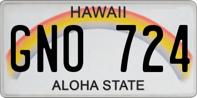 HI license plate GNO724