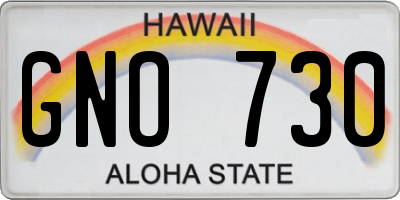 HI license plate GNO730