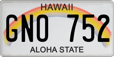 HI license plate GNO752