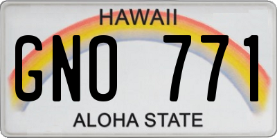 HI license plate GNO771