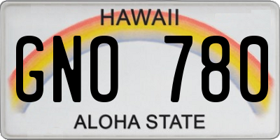 HI license plate GNO780