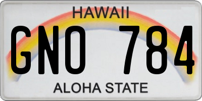 HI license plate GNO784