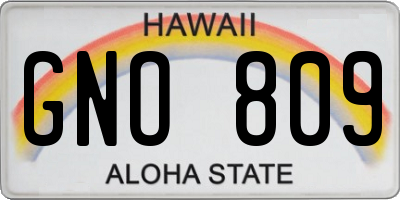 HI license plate GNO809