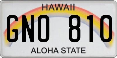HI license plate GNO810