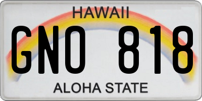 HI license plate GNO818