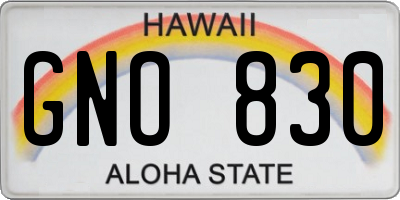 HI license plate GNO830