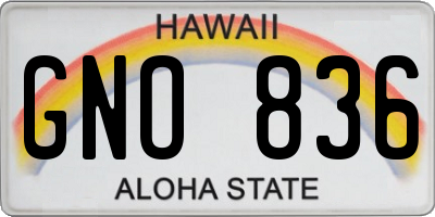 HI license plate GNO836