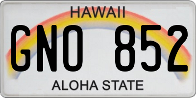 HI license plate GNO852