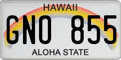 HI license plate GNO855