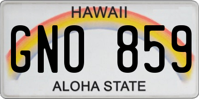 HI license plate GNO859