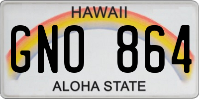 HI license plate GNO864