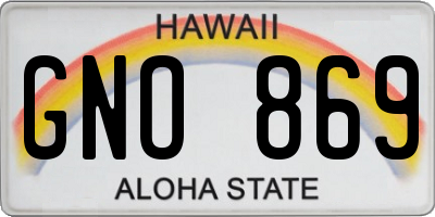 HI license plate GNO869