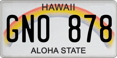 HI license plate GNO878