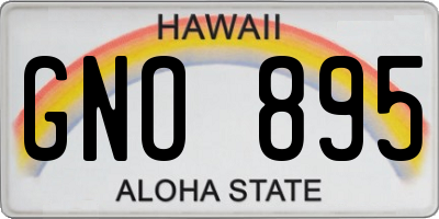 HI license plate GNO895
