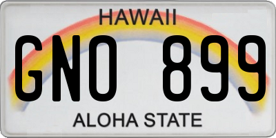 HI license plate GNO899