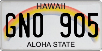 HI license plate GNO905