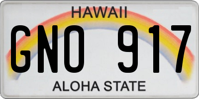 HI license plate GNO917