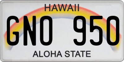 HI license plate GNO950