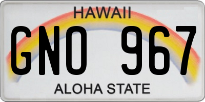 HI license plate GNO967