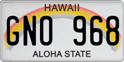 HI license plate GNO968