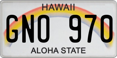 HI license plate GNO970