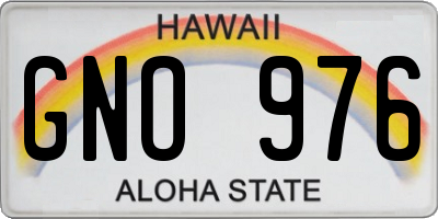 HI license plate GNO976
