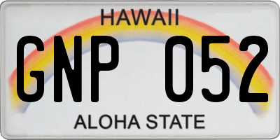 HI license plate GNP052