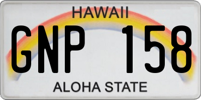 HI license plate GNP158