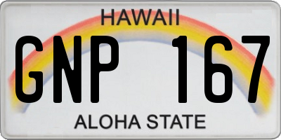 HI license plate GNP167