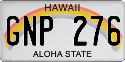 HI license plate GNP276