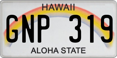 HI license plate GNP319