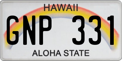 HI license plate GNP331