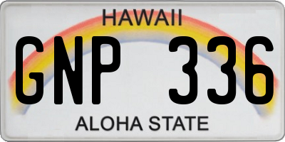 HI license plate GNP336