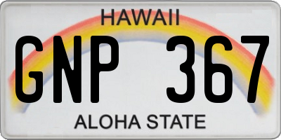 HI license plate GNP367