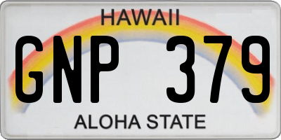 HI license plate GNP379