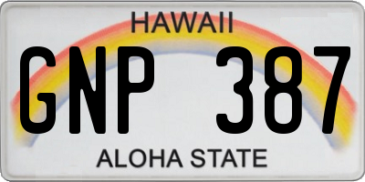 HI license plate GNP387