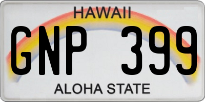 HI license plate GNP399