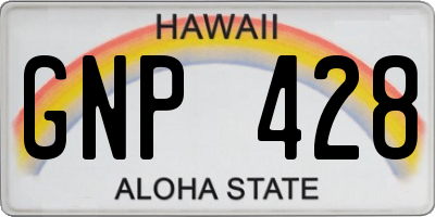 HI license plate GNP428