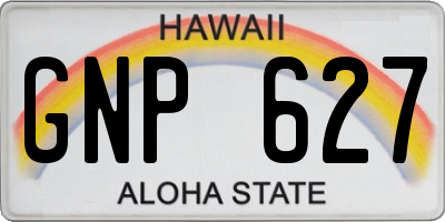HI license plate GNP627