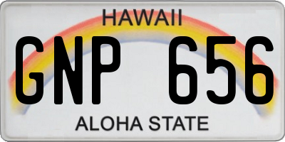 HI license plate GNP656