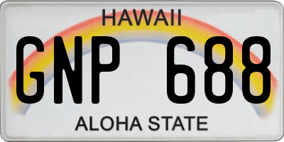 HI license plate GNP688