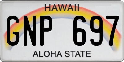 HI license plate GNP697