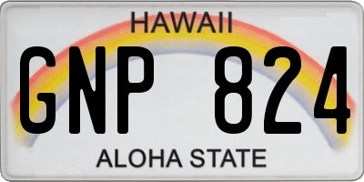 HI license plate GNP824