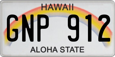 HI license plate GNP912